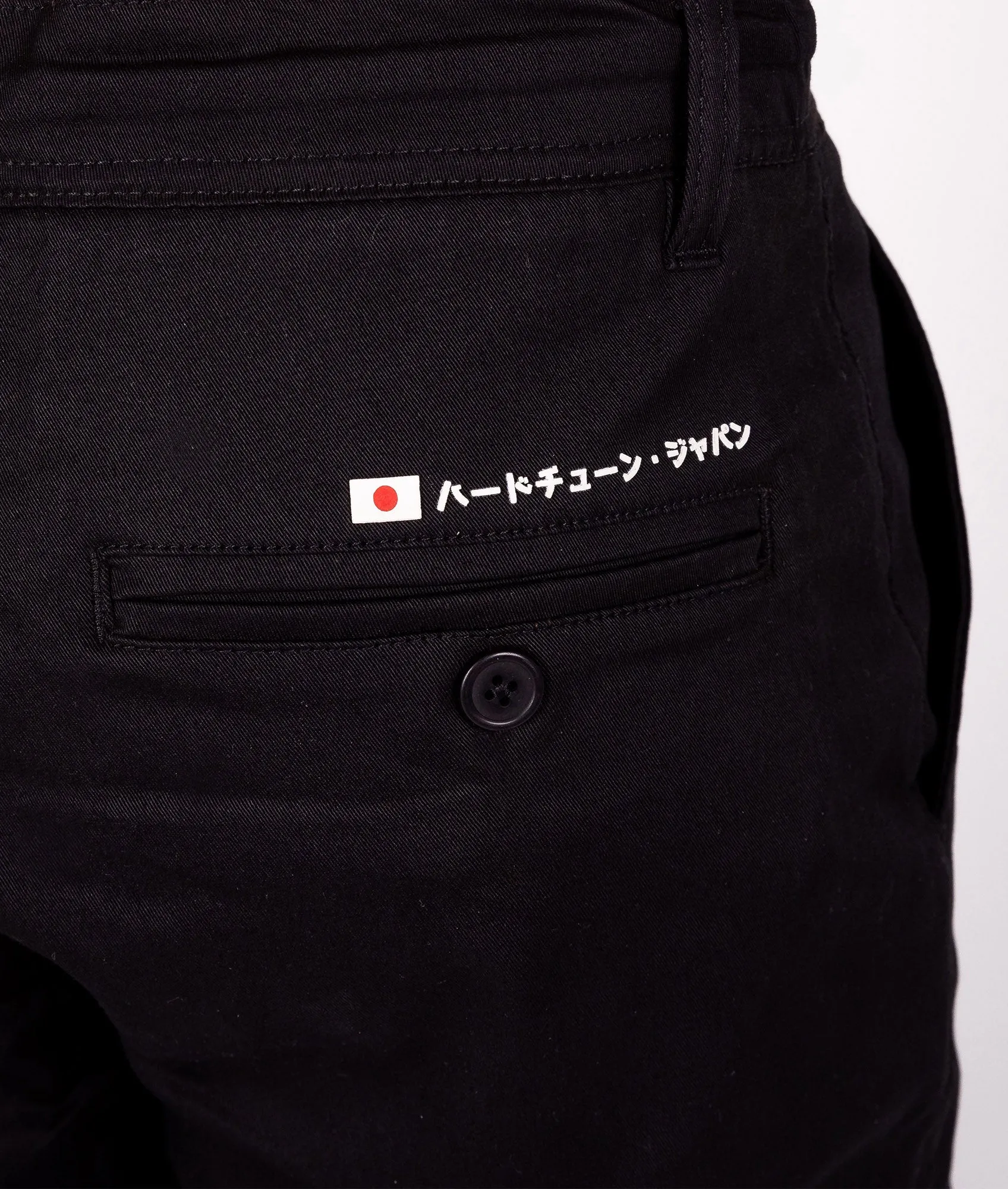 HardTuned Grid Cuffed Chinos - Black