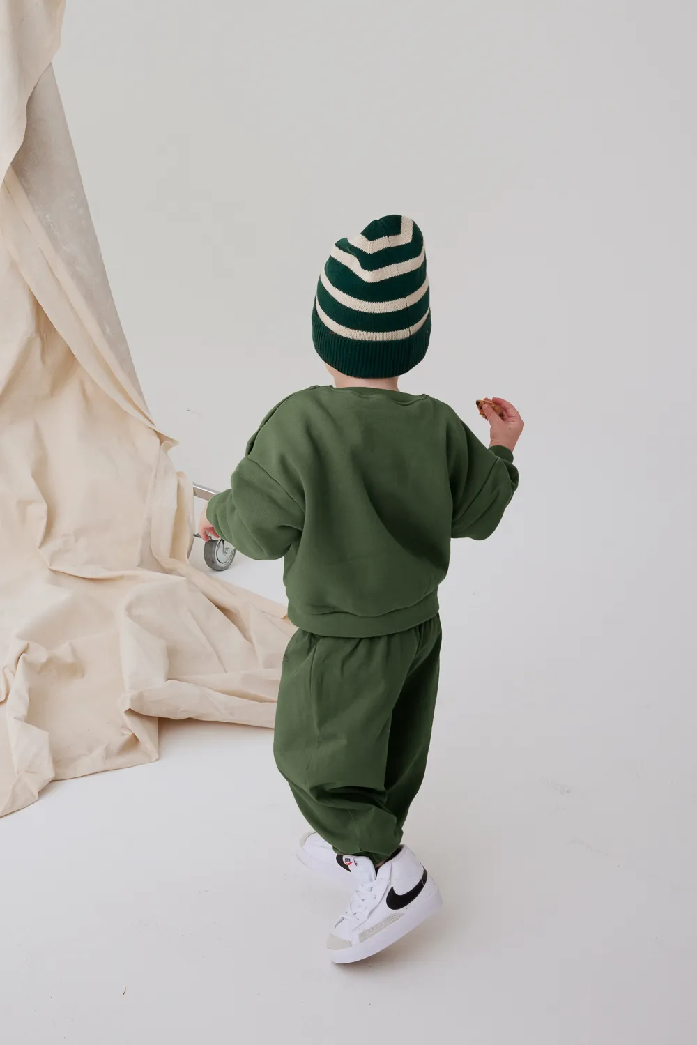 HEAVY COTTON KIDS COTTON JOGGER - ROSEMARY