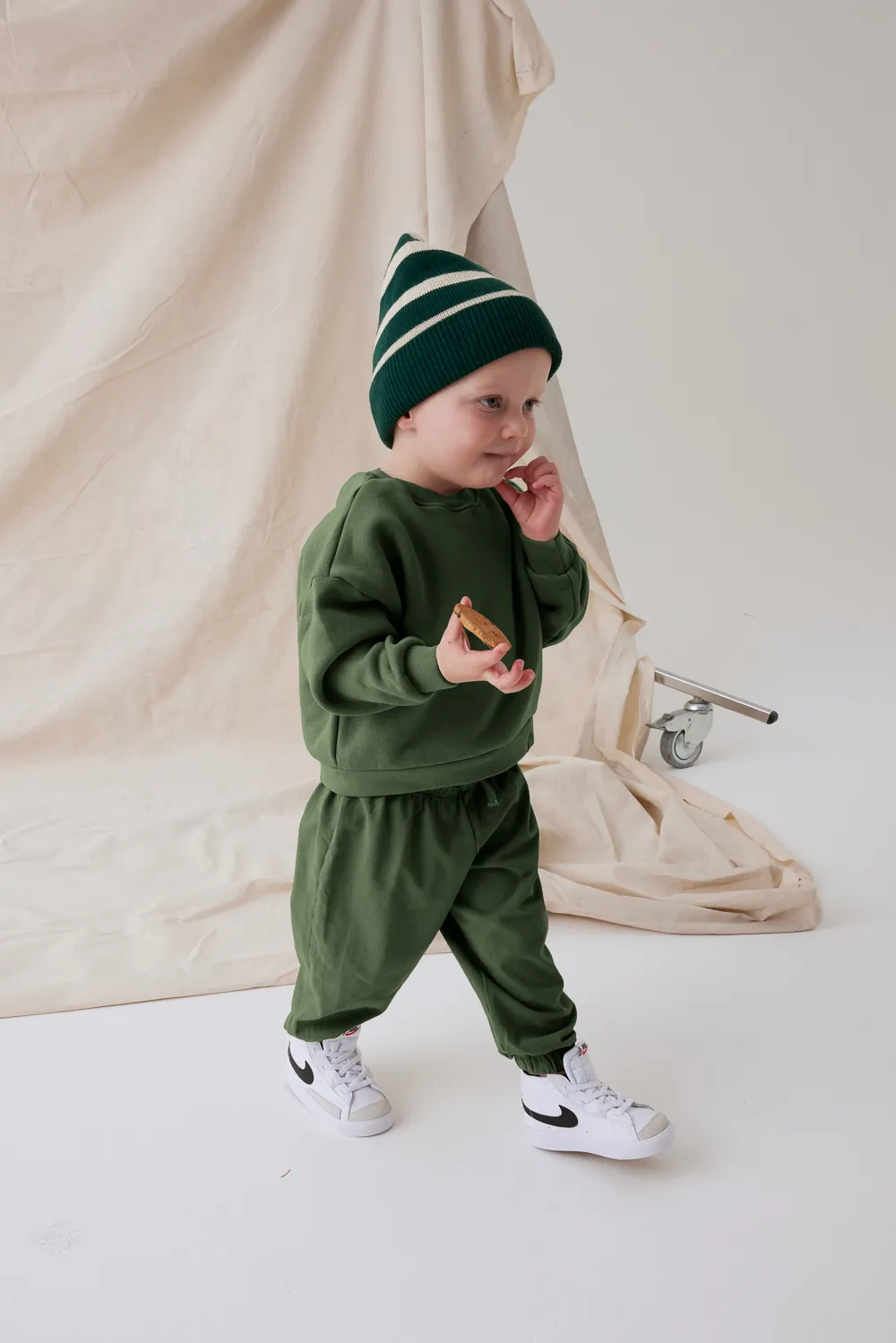 HEAVY COTTON KIDS COTTON JOGGER - ROSEMARY