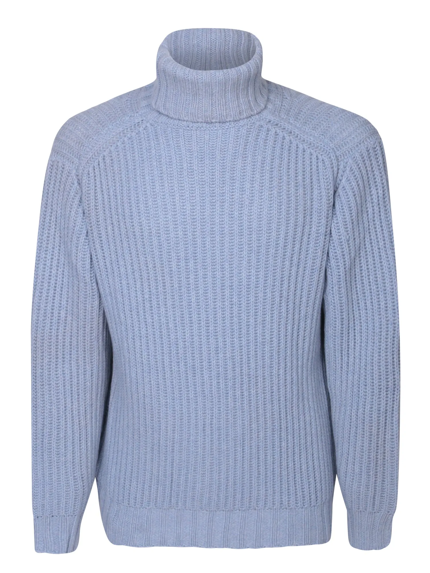 High neck light blue pullover