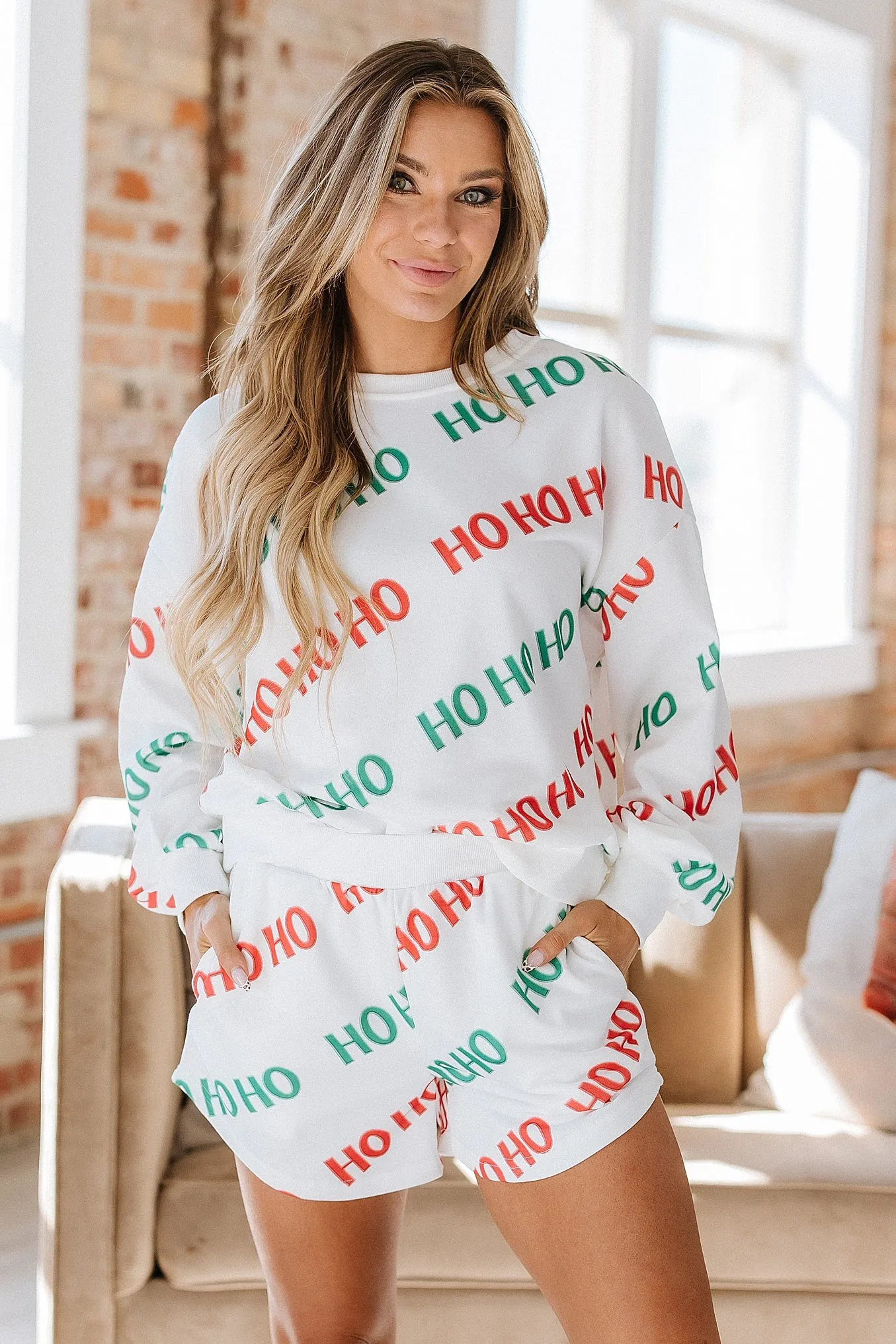 Ho Ho Ho Pullover and Shorts Lounge Set | S-XL PRE ORDER