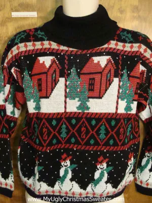 Horrible Retro 80s Ugly Christmas Jumper Pullover