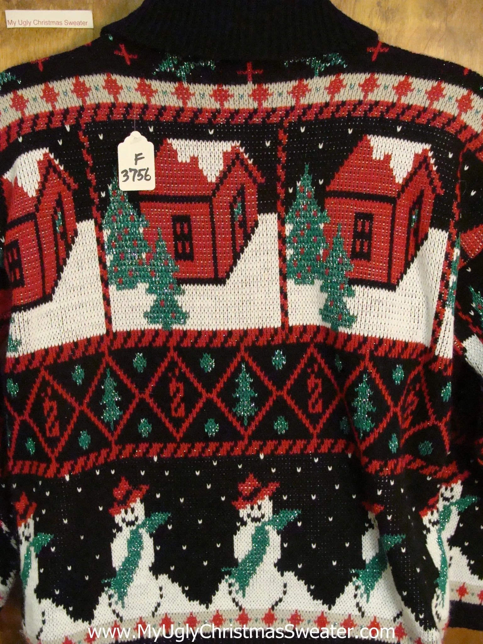 Horrible Retro 80s Ugly Christmas Jumper Pullover