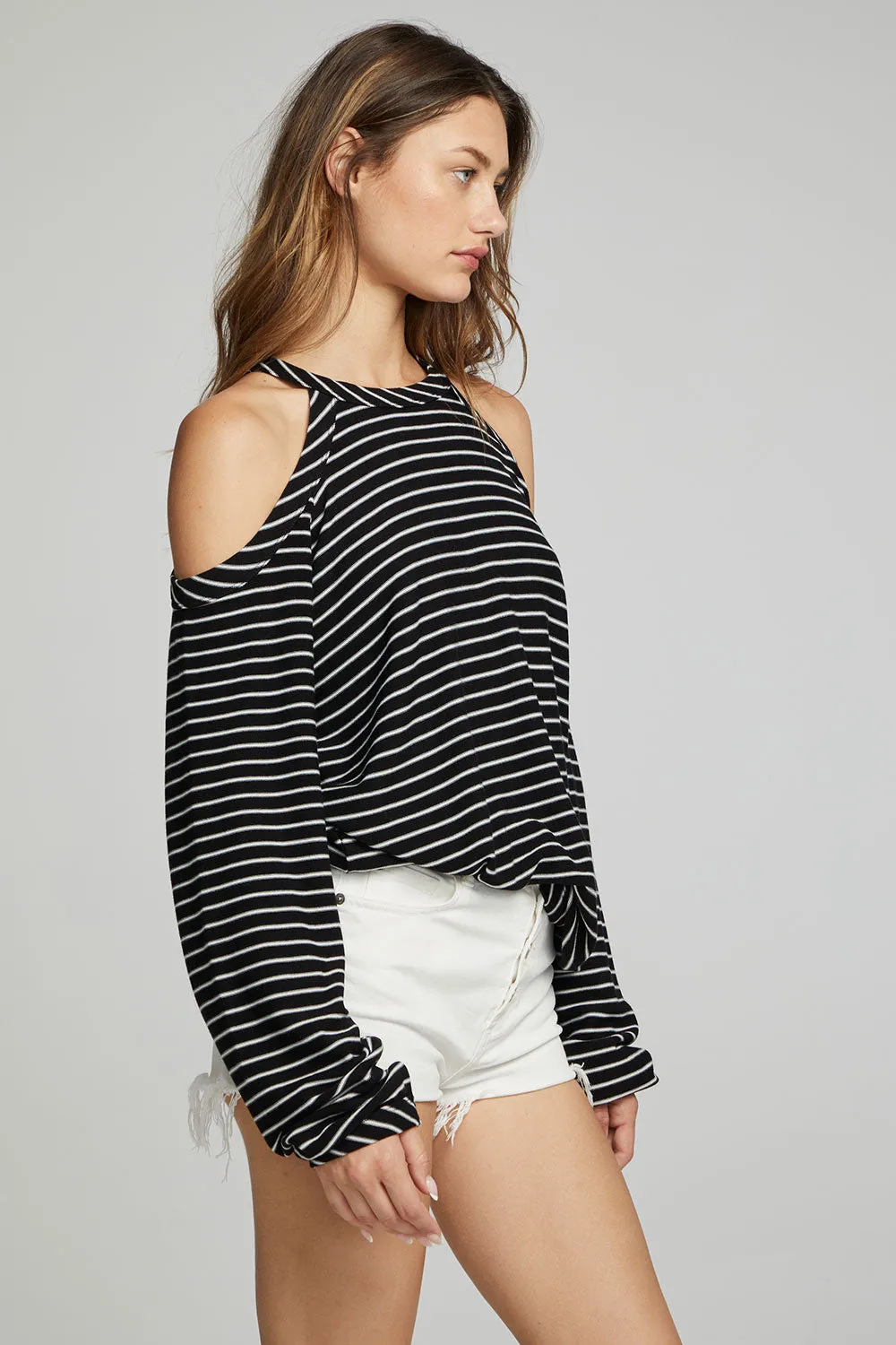 Houston Pullover - Black and White Stripe