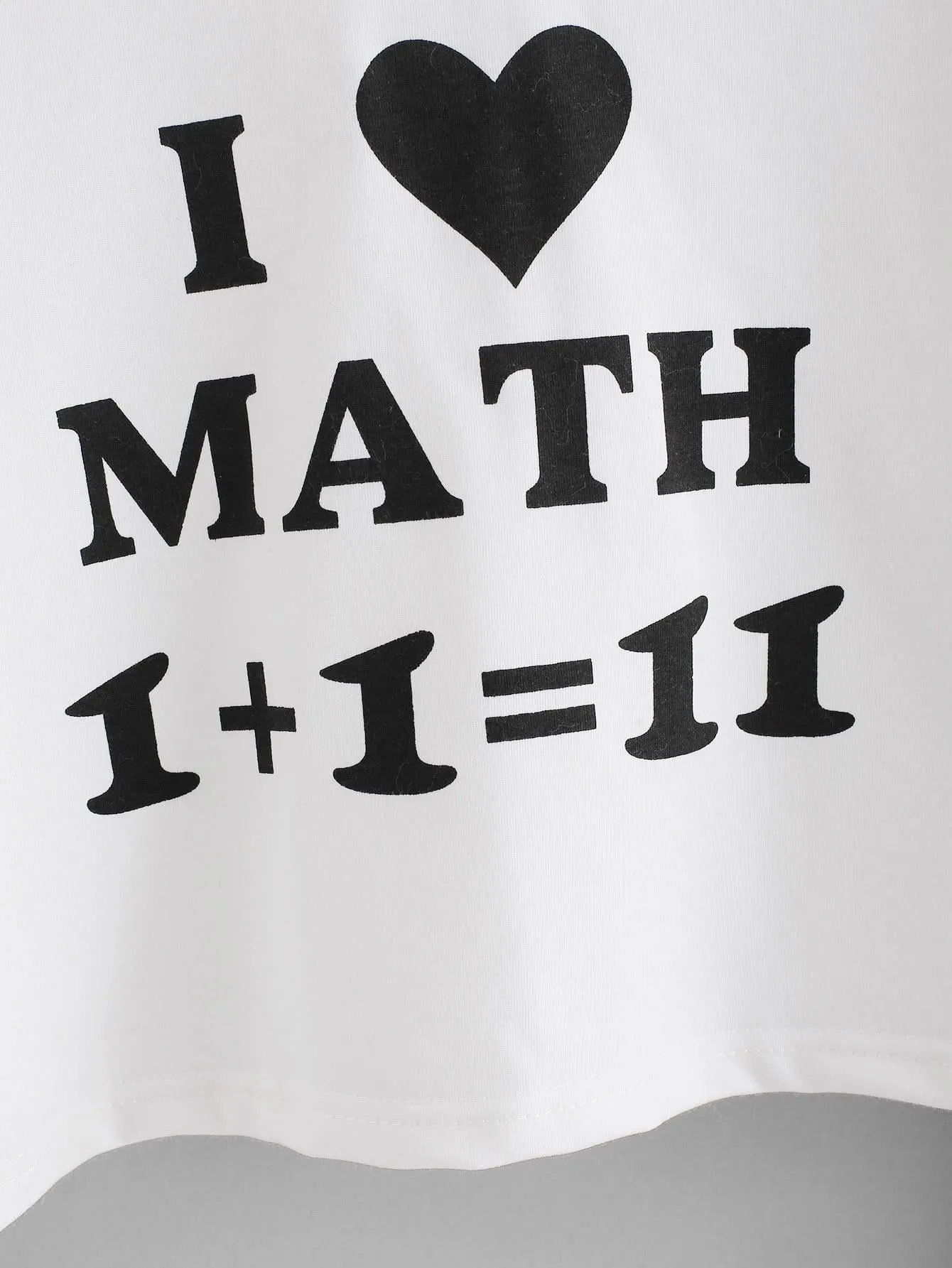 I love math print pullover sweatshirt