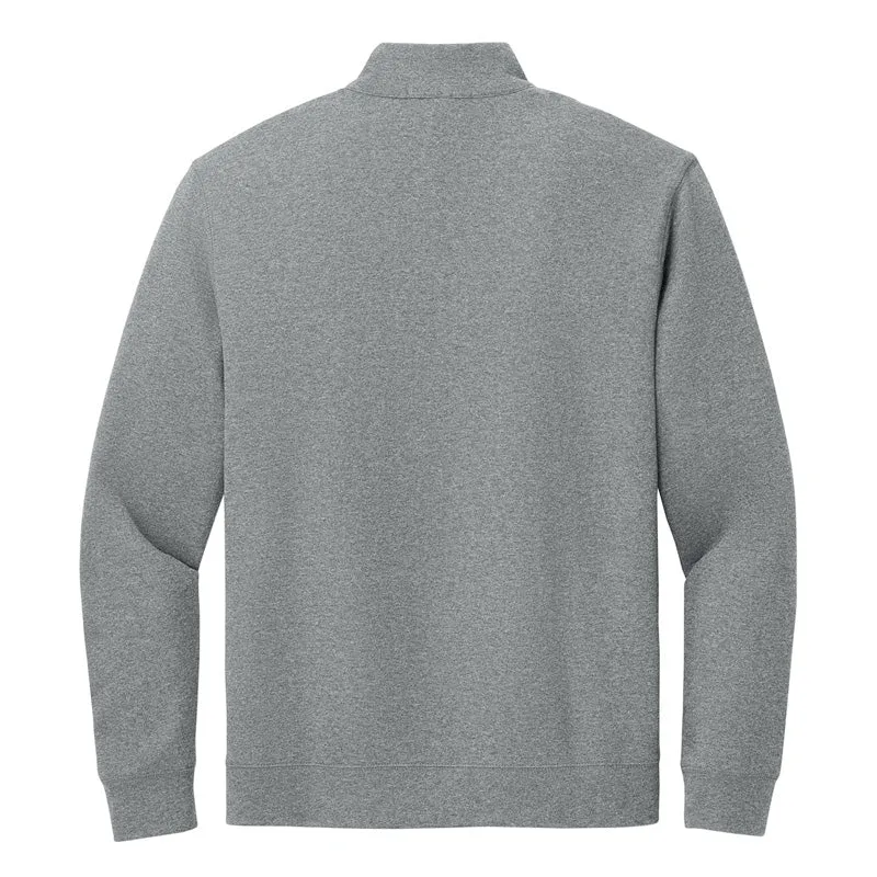 Interlock ¼ Zip Pullover - Heather Grey with White logo