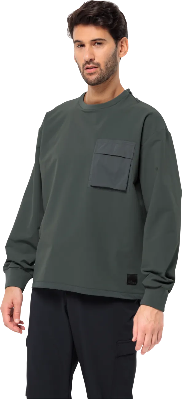 Jack Wolfskin Men&#x27;s Wandermood Pullover Slate Green | Buy Jack Wolfskin Men&#x27;s Wandermood Pullover Slate Green here | Outnorth