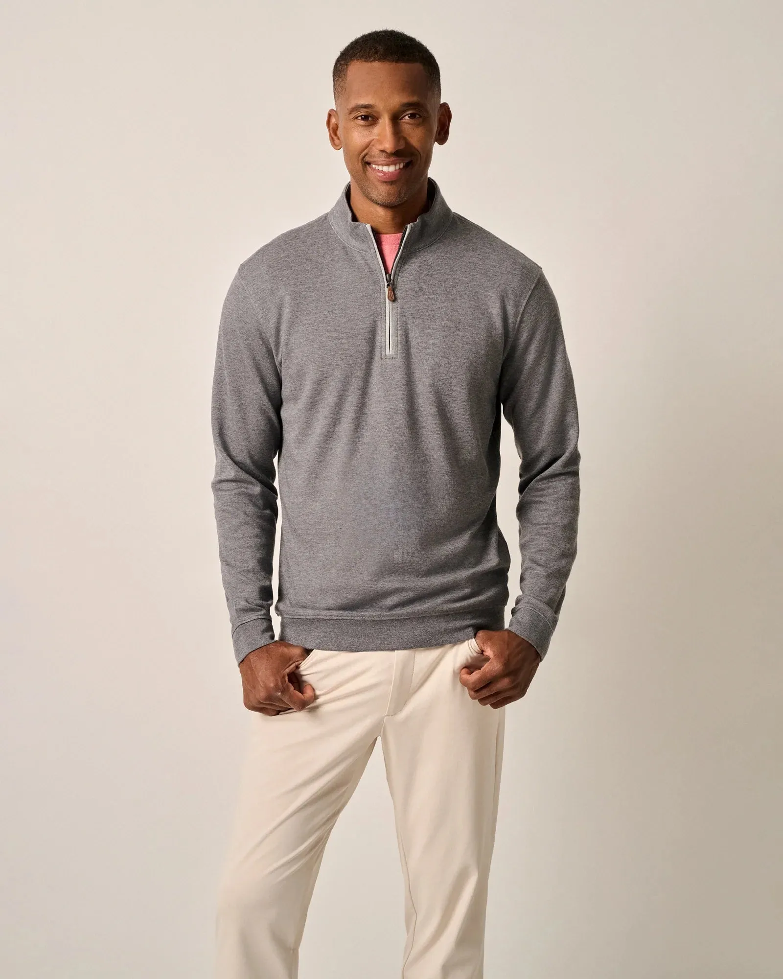 Johnnie-O Sully 1/4 Zip Pullover Volcano