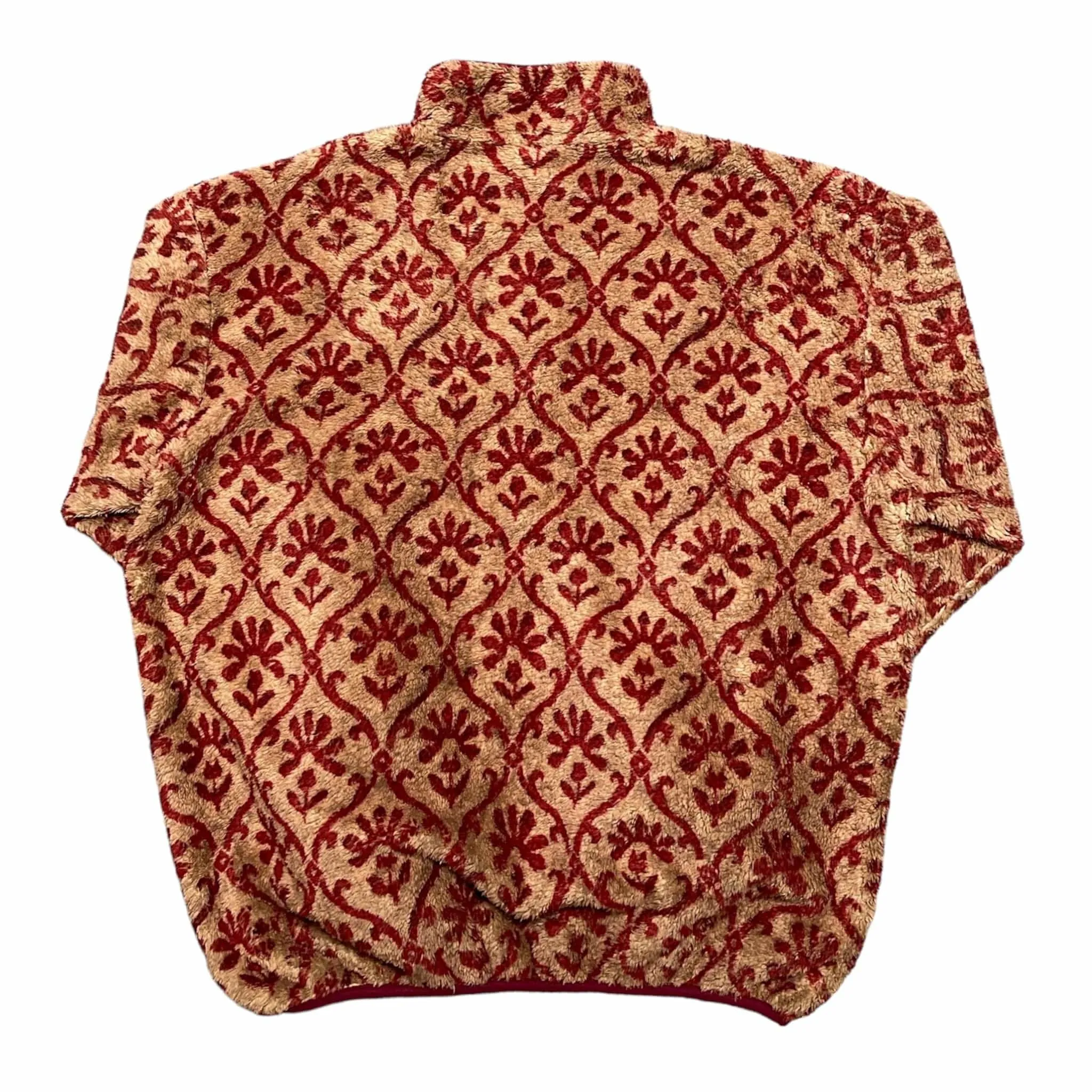 Kapital Tribal Fleece Pullover Tan Burgandy Pre-Owned