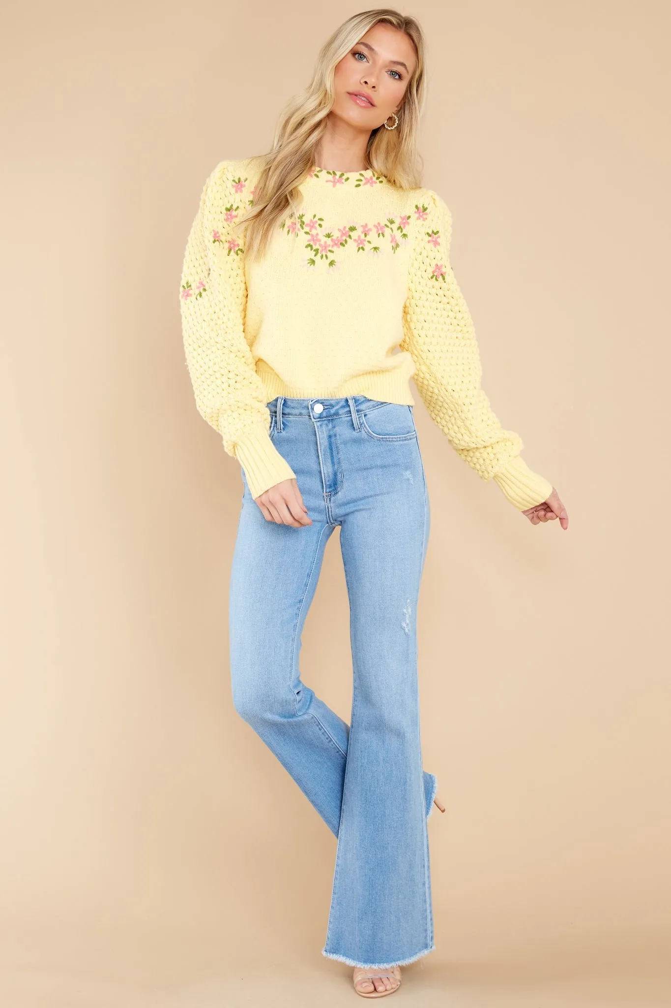 Kenzly Mellow Yellow Pullover Sweater