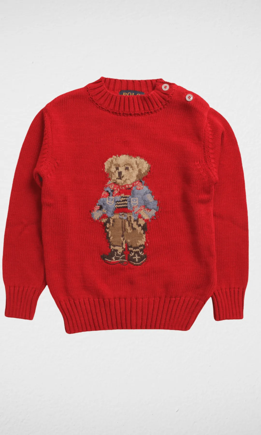 Kids(Small) RL Polo Bear Pullover - Red