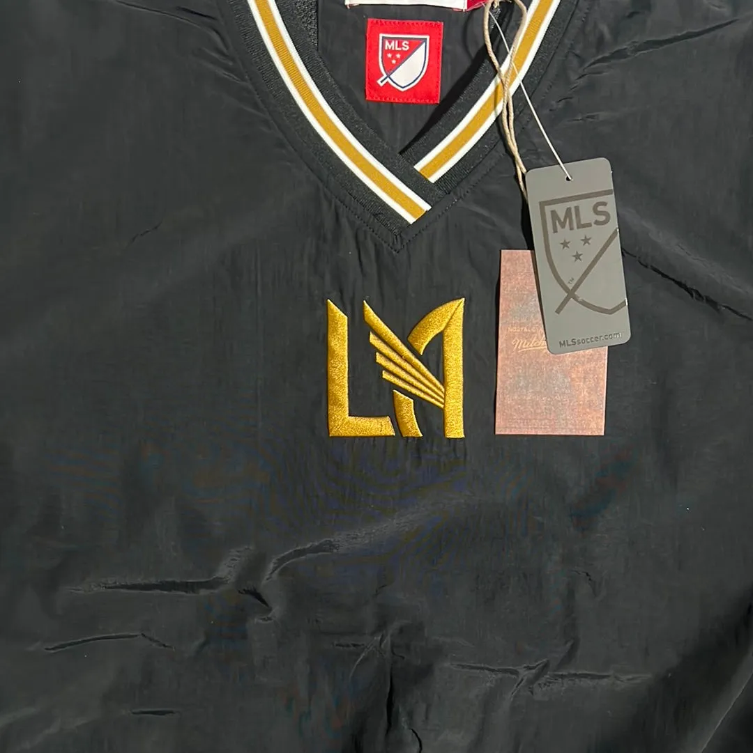 LAFC MLS Mitchell & Ness Nostalgia Co Classic Black Nylon Pullover