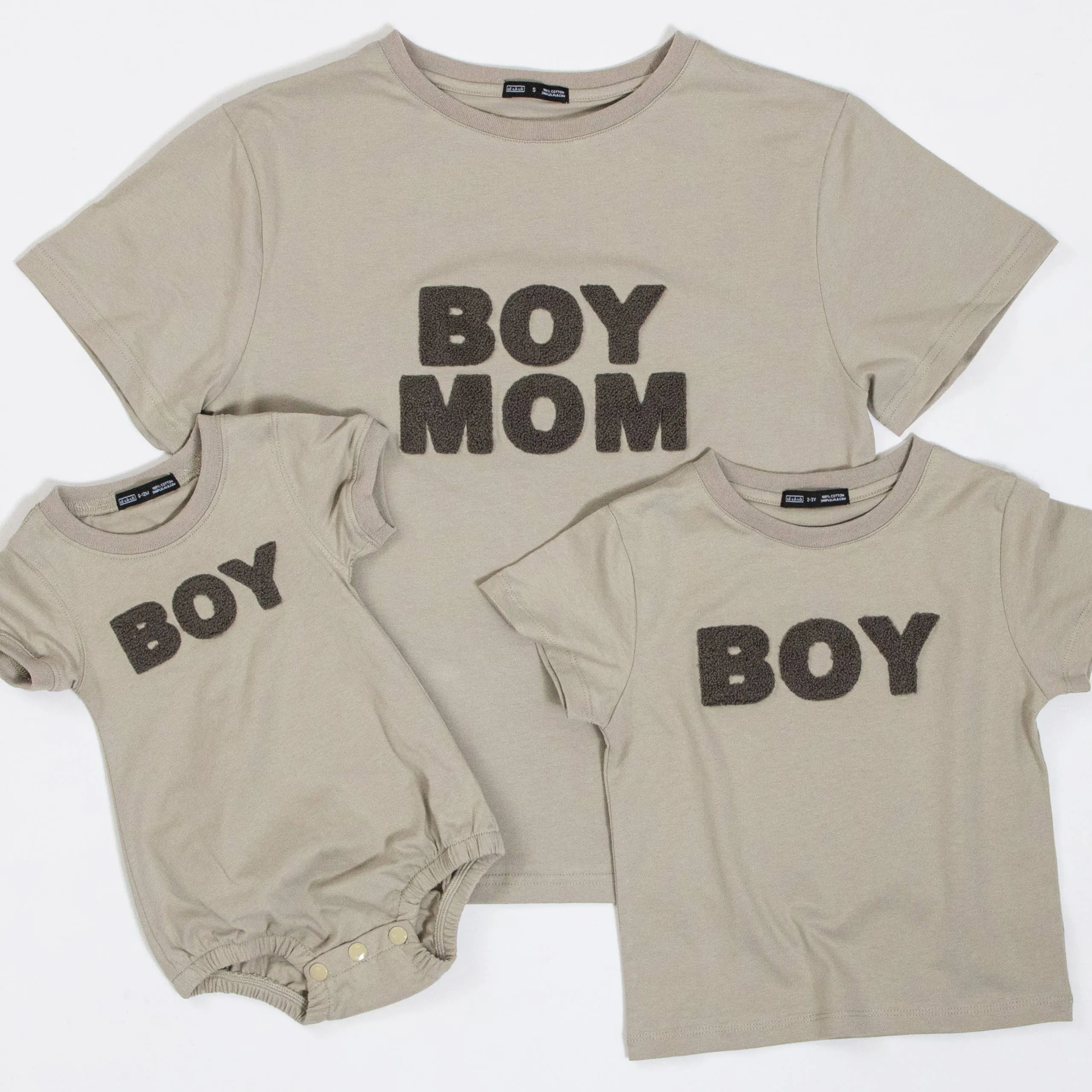 LĒ·LĀ·LŌ - Chenille Cotton T-Shirt - Boy Mom