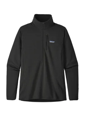 Logo Patagonia Black Men&#x27;s Men’S R1 Fleece Pullover 2.0 