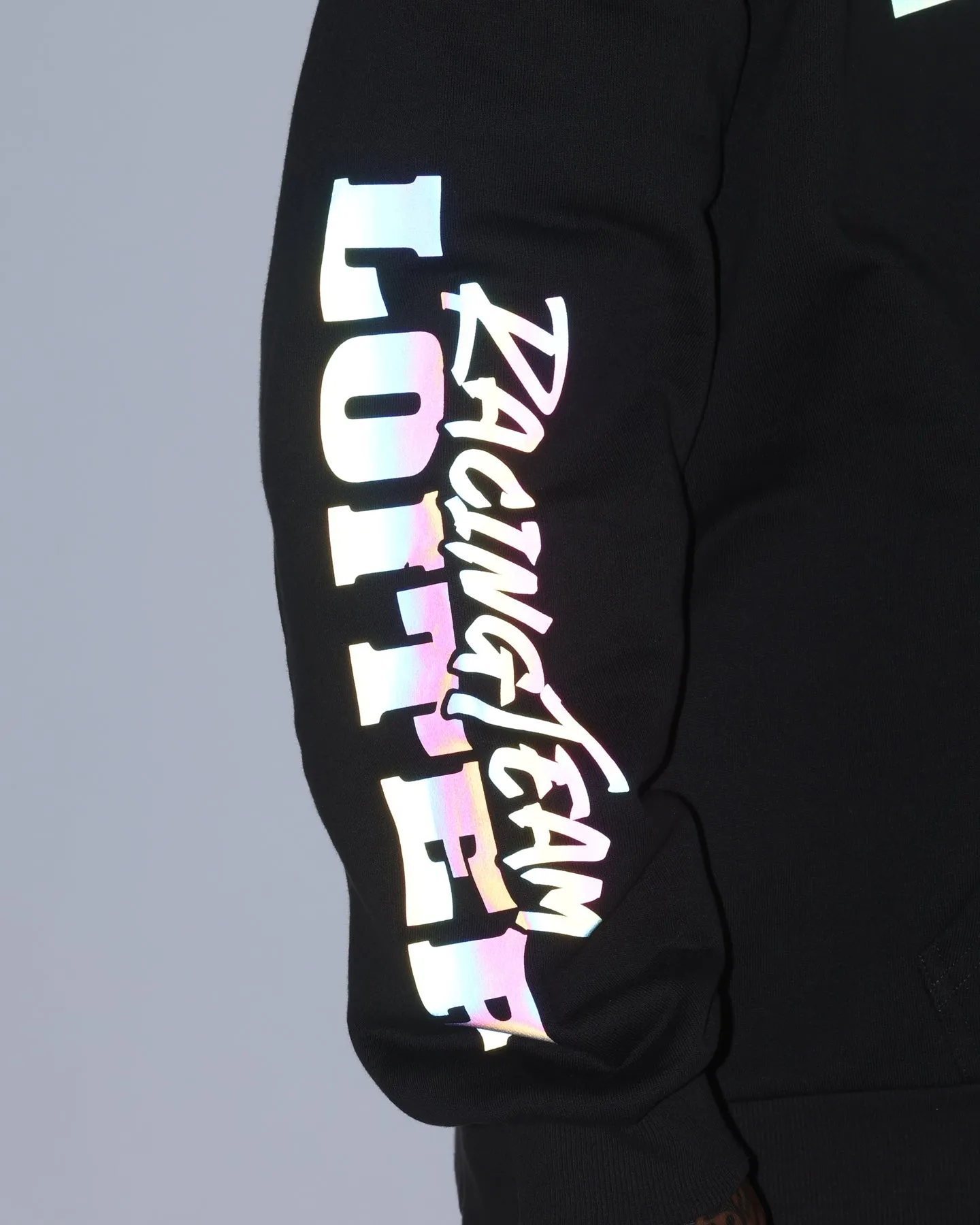 Loiter Dynasty Racing Reflective Hoodie Charcoal