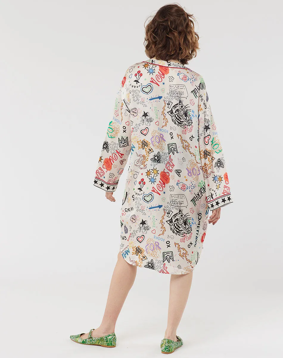 Margaret Round Graffiti Hem Dress