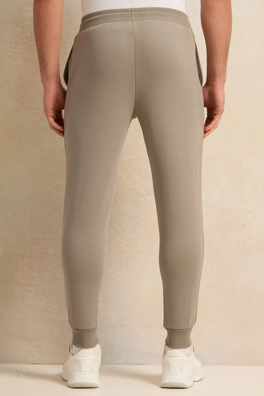 Men Beige Jogger Pants