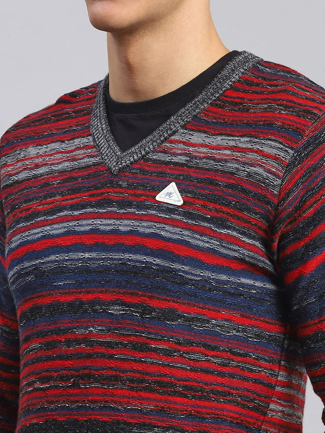 Men Multicolor Jaquard Wool blend Pullover