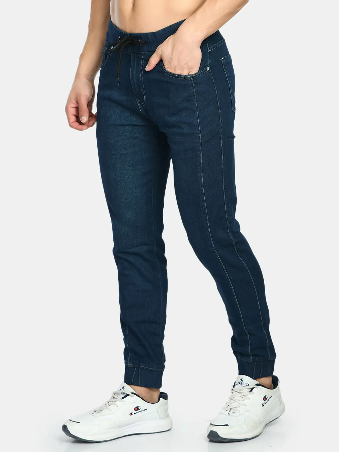 Men's Dark Blue Narrow Fit Casual Jogger