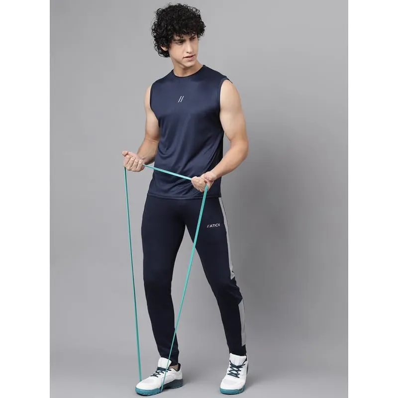 Men's Slim Fit Cotton Joggers - Polyester Track Pants for Gym | Sports | Running with 2 Zip Pocket