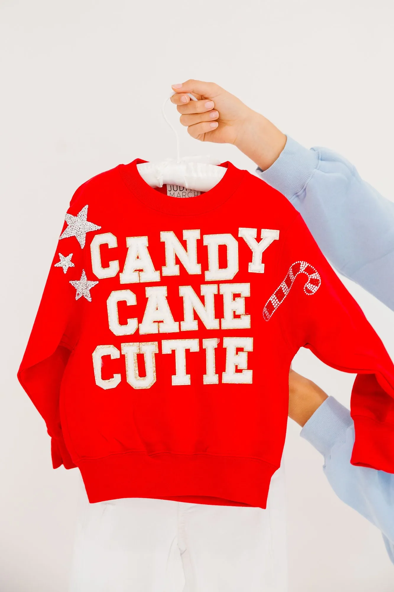 MINI KIDS CANDY CANE CUTIE RED PULLOVER