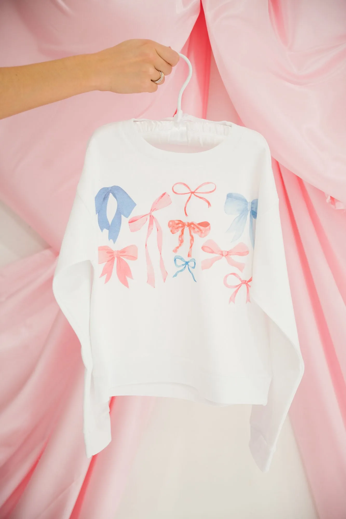 MINI KIDS COLORFUL BOWS PULLOVER