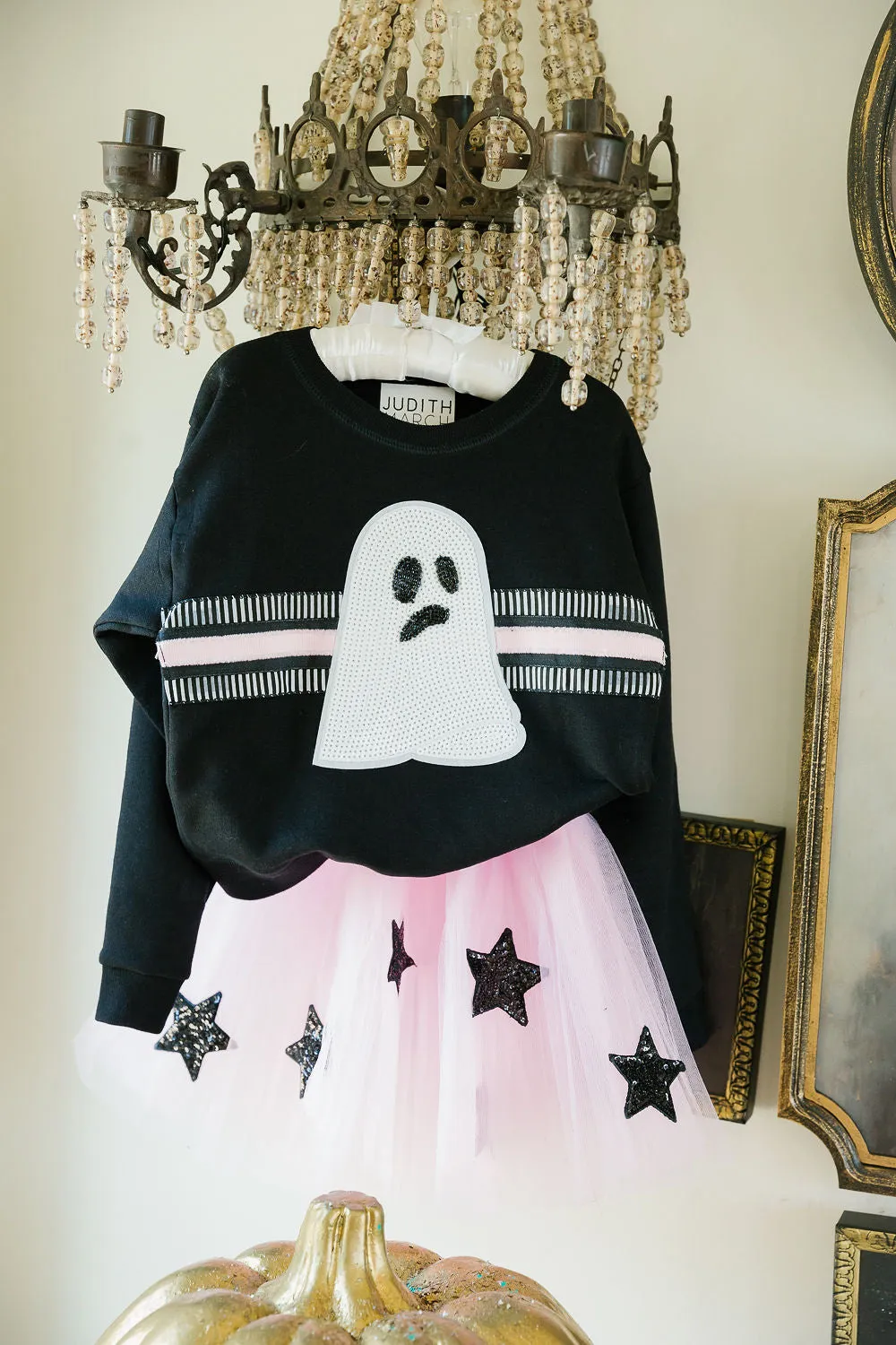 MINI KIDS GHOST TIME BLACK PULLOVER