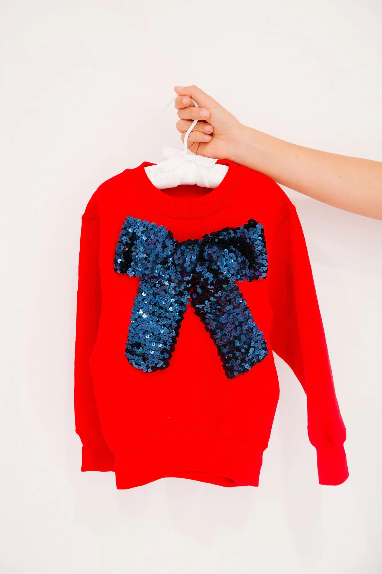 MINI KIDS SEASON TO SPARKLE NAVY BOW PULLOVER