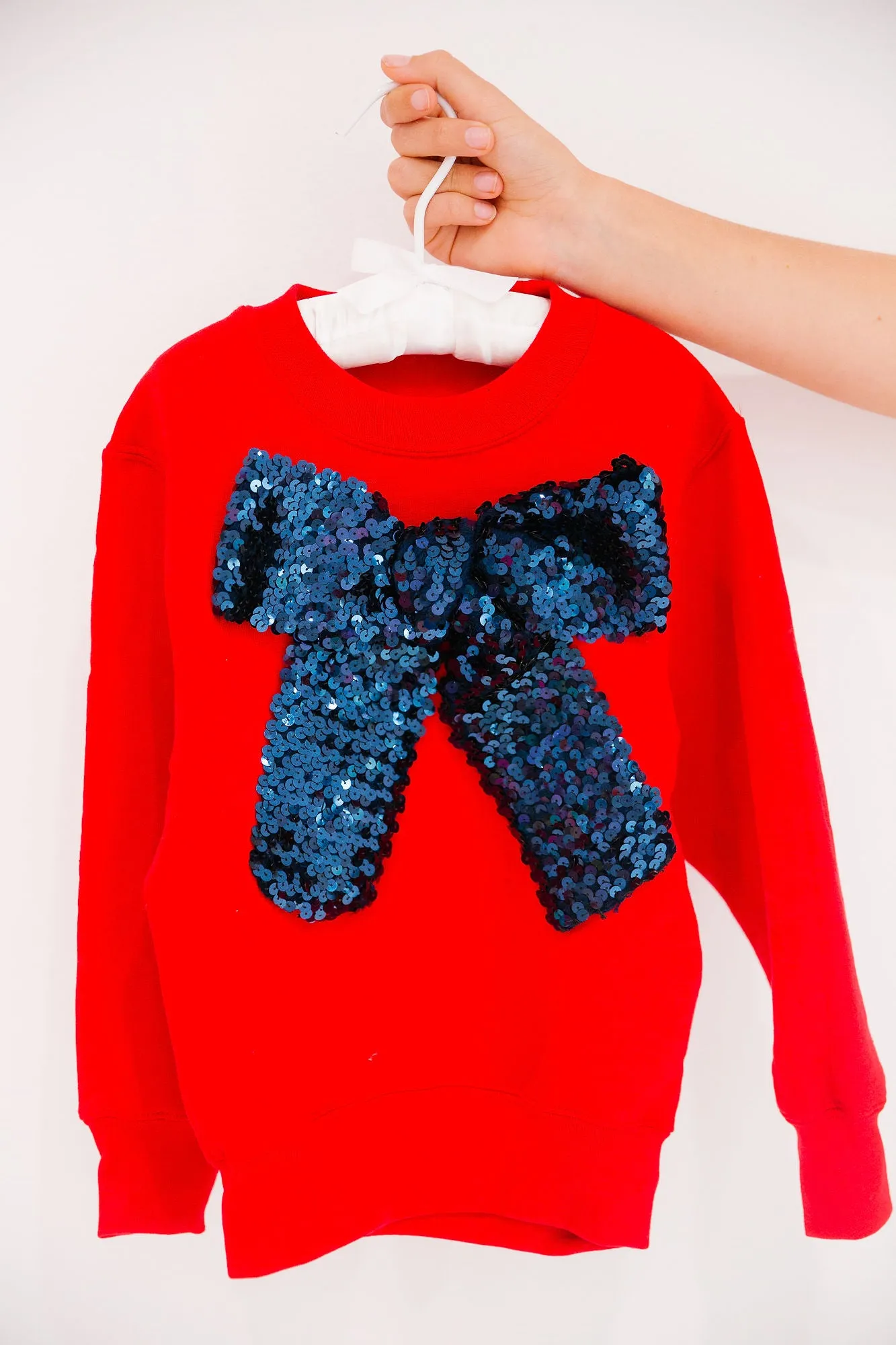 MINI KIDS SEASON TO SPARKLE NAVY BOW PULLOVER