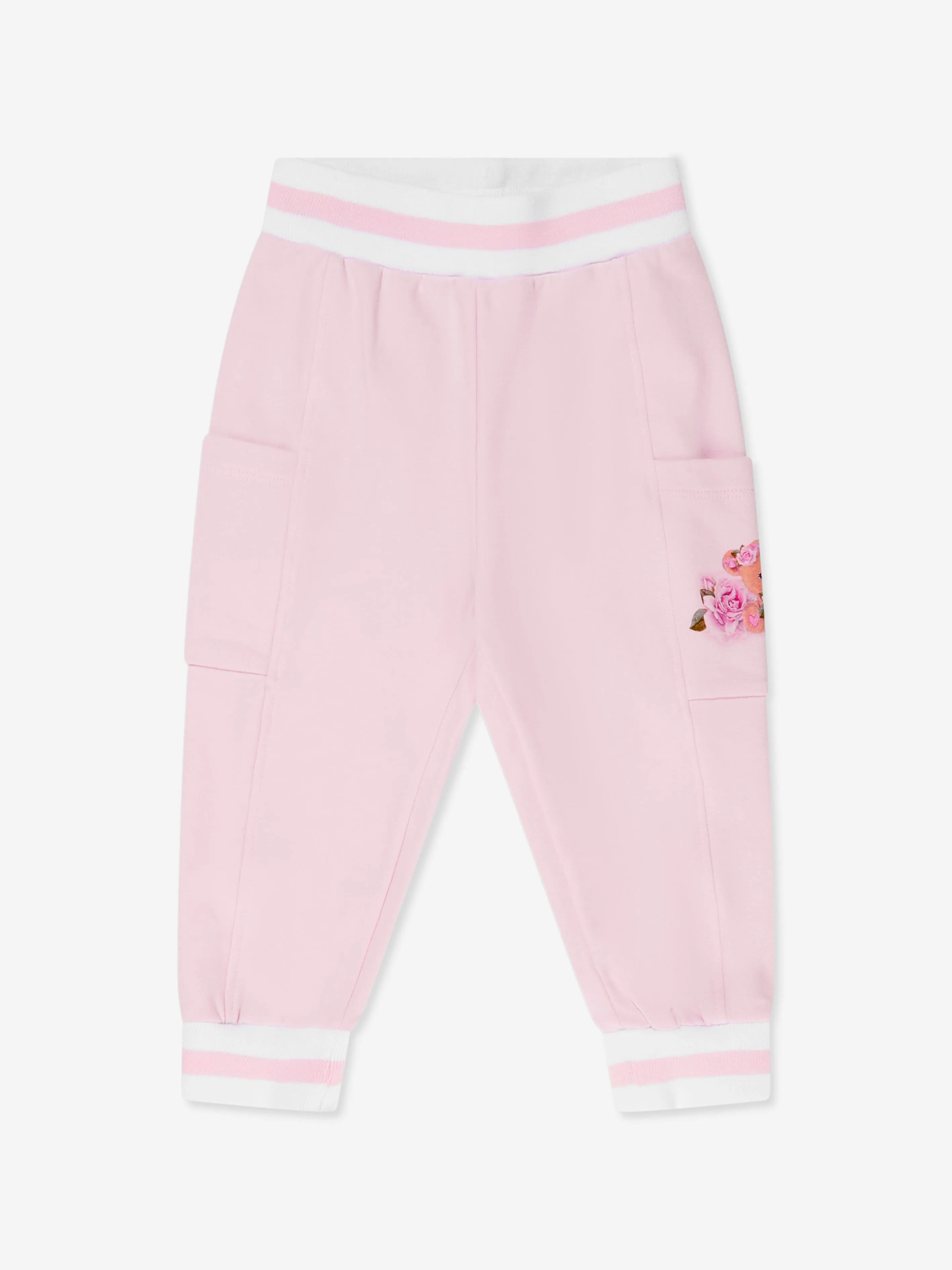 Monnalisa Baby Girls Pocket Joggers in Pink