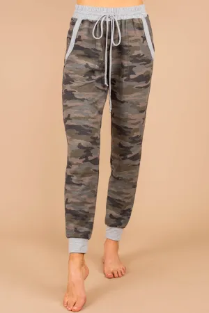 More Than You Know Green Camo Joggers