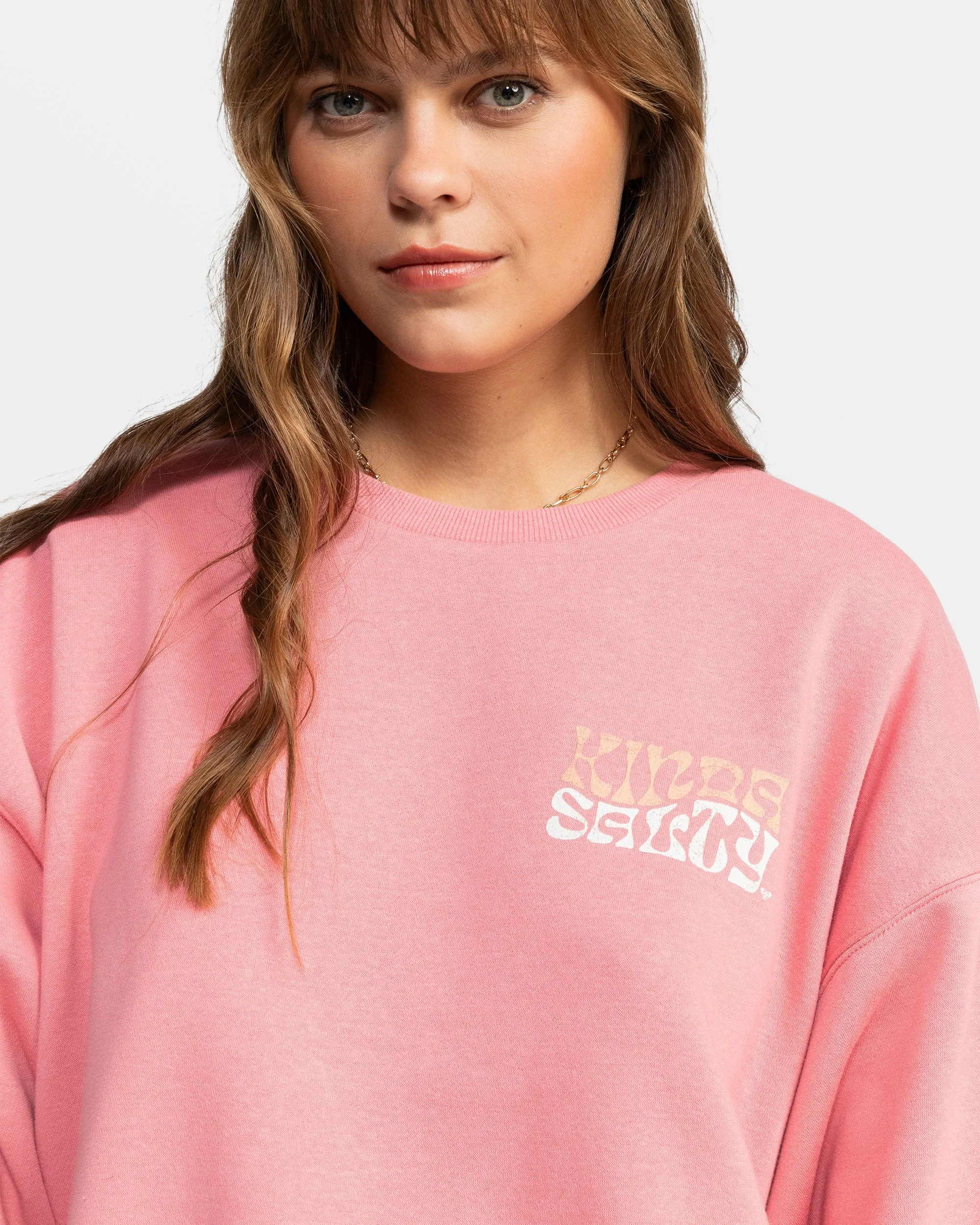 Morning Hike Crew Neck Sweatshirt - Mauve Glow