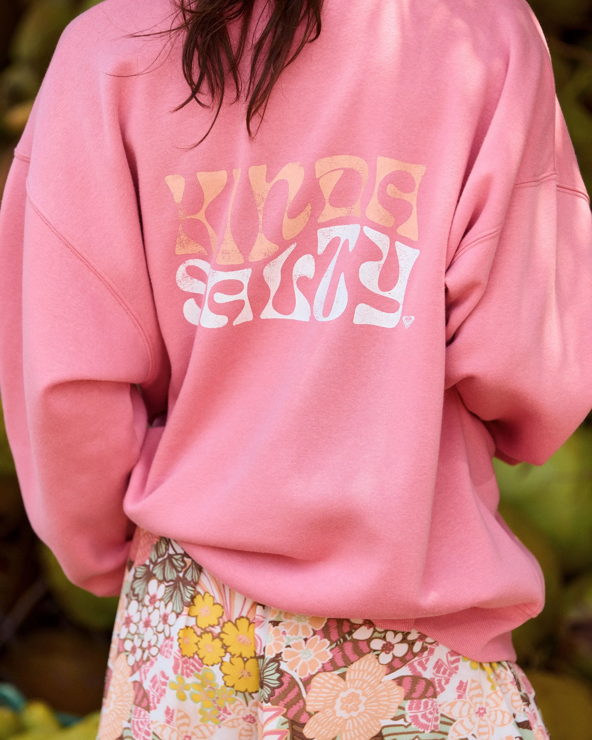 Morning Hike Crew Neck Sweatshirt - Mauve Glow