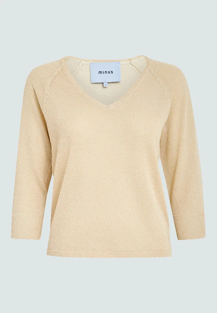 MSCarlina Knit Pullover - Medal gold Metallic