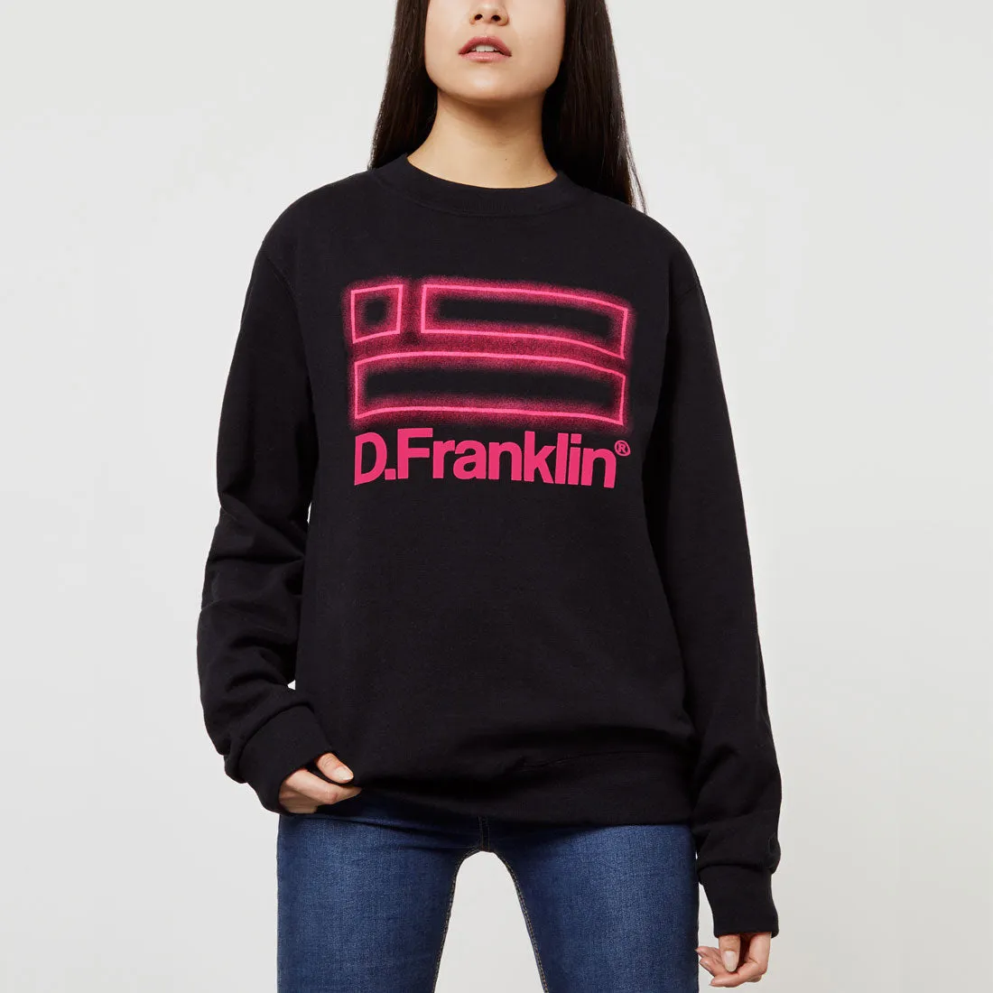 Neon Sweatshirt Black / Pink