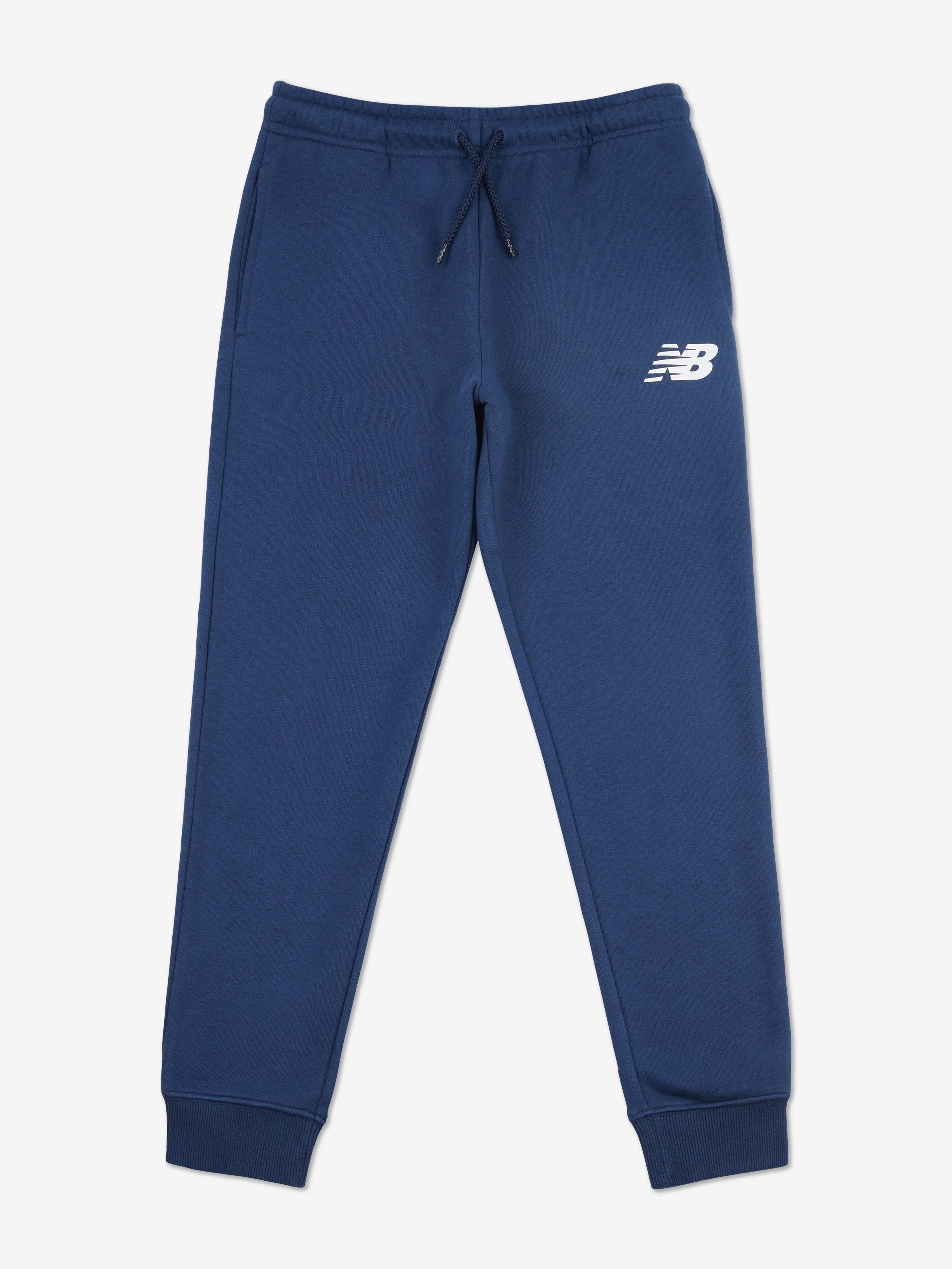 New Balance Boys Brush Back Stacked Logo Joggers in Navy