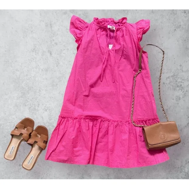 Nicole Pink Ruffle Dress