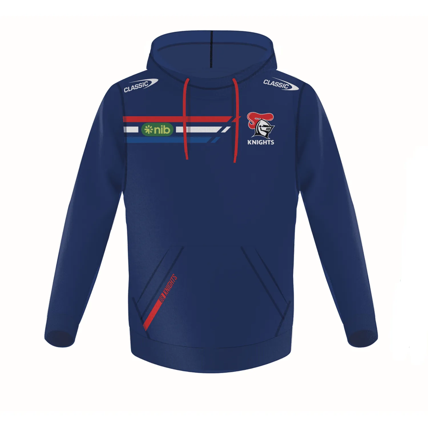 NRL 2024 Pullover Hoodie - Newcastle Knights - Navy - Youth - Jumper