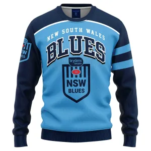 NRL Kids 40/20 Pullover - New South Wales Blues - Infant Baby - Light Jumper NSW