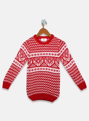 Oswal Red Boys Pullover