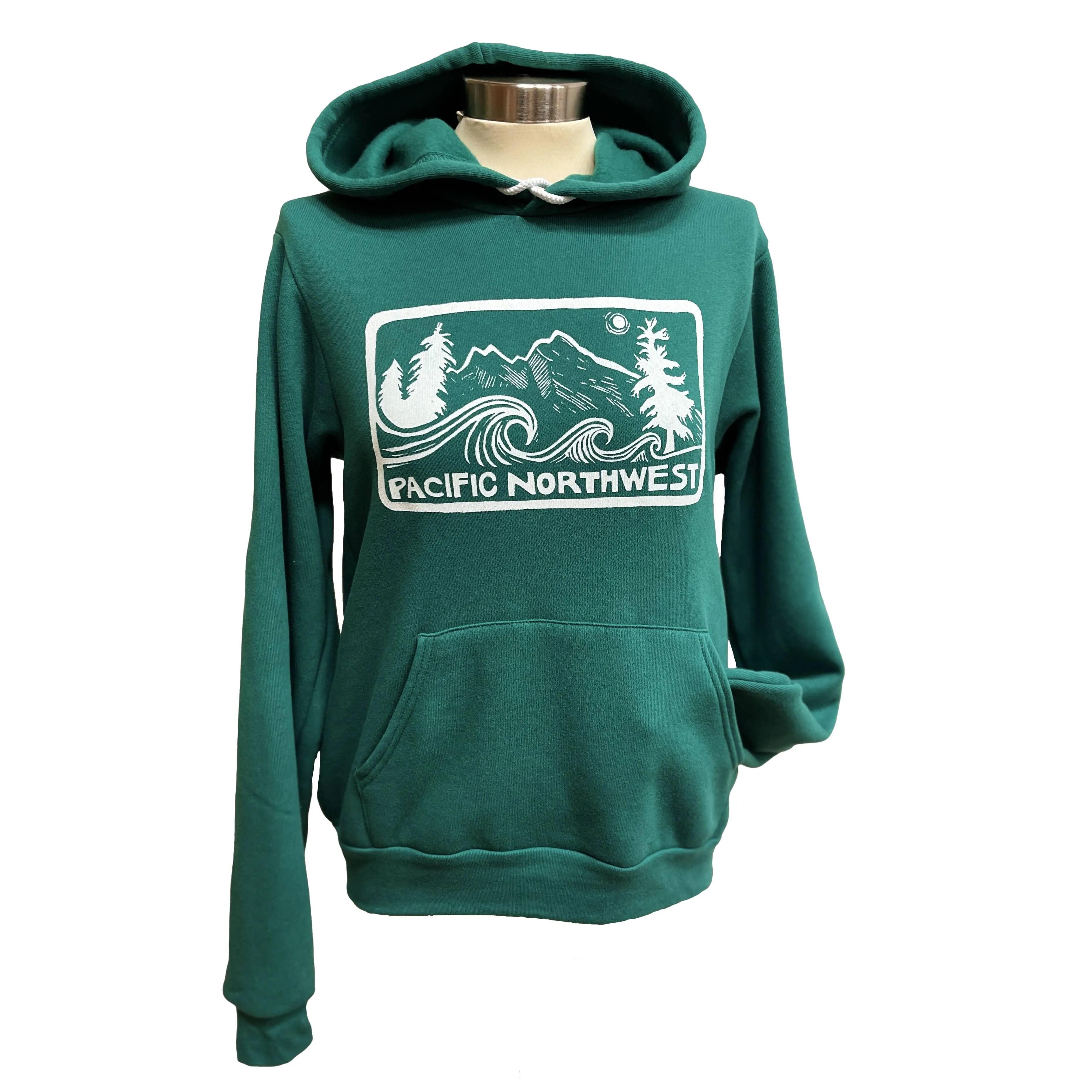 Pacific Northwest Vol. 2 Unisex Pullover Hoodie in Kelly Green