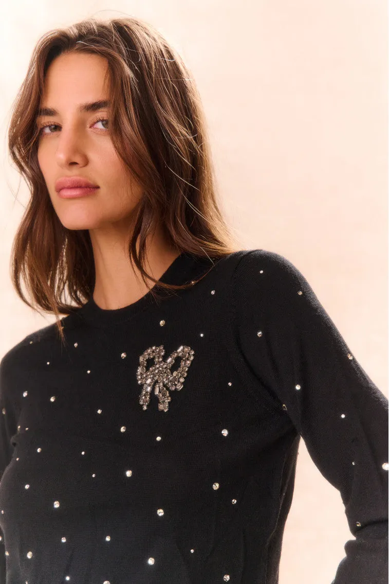 Pammie Embellished Wool Pullover