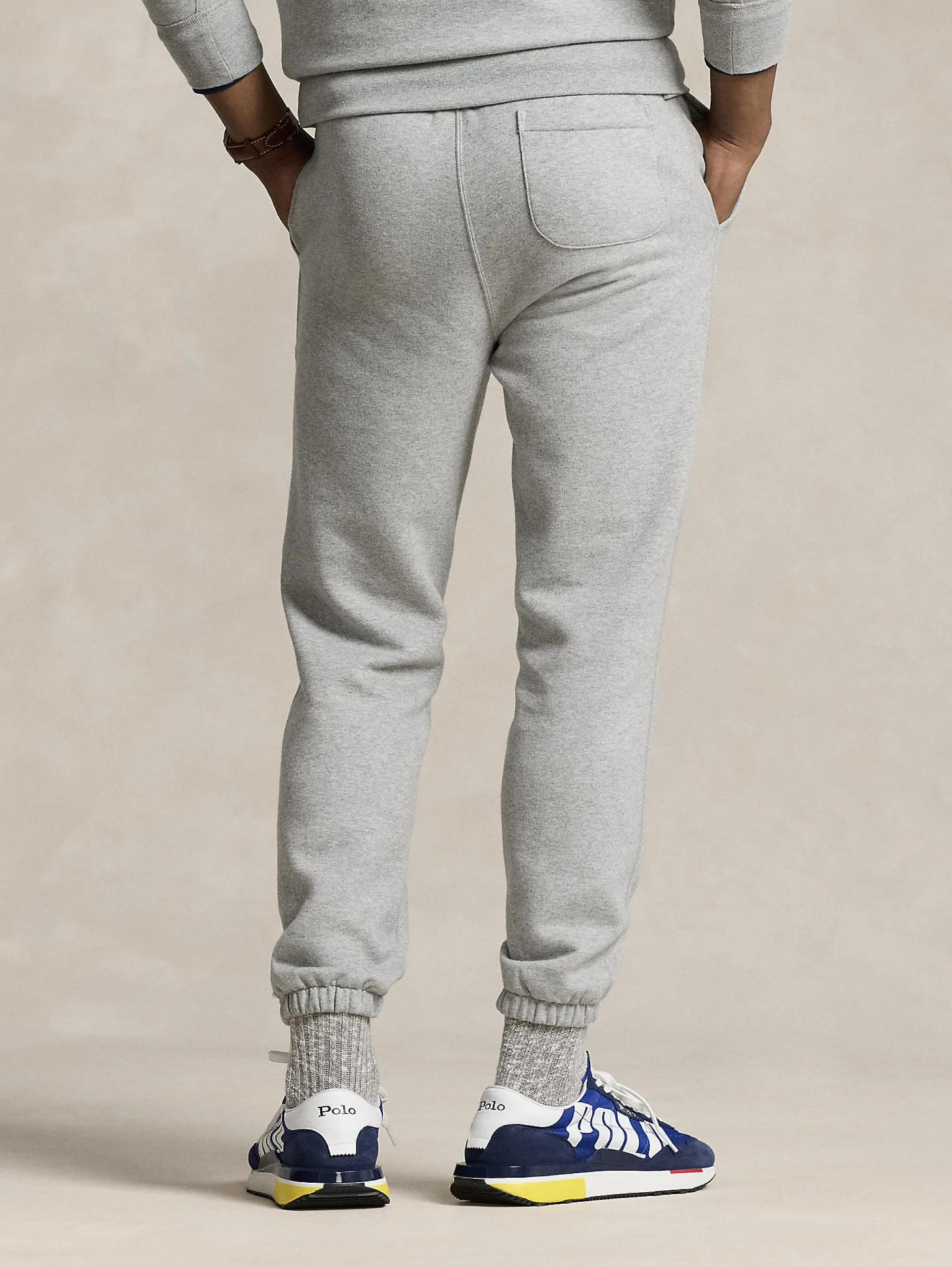 Pantaloni Joggers in Misto Cotone Grigio