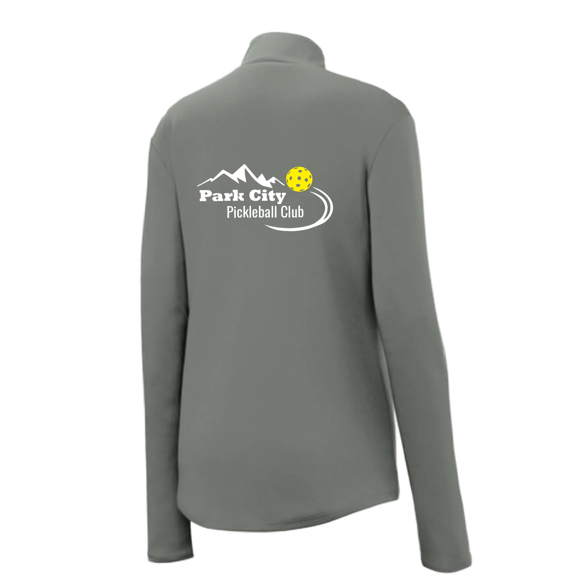 Park City Pickleball Club White Words (Customizable) | Women's 1/4 Zip Pullover Athletic Shirt | 100% Polyester