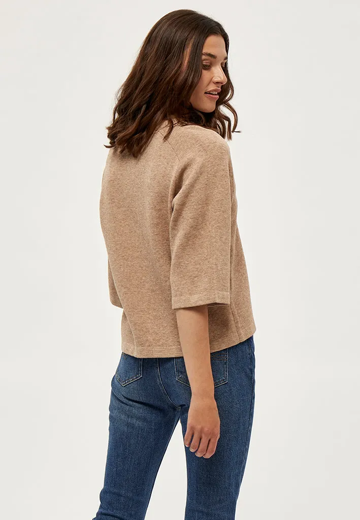 PCRosalia Knit Pullover - Warm Sand Melange