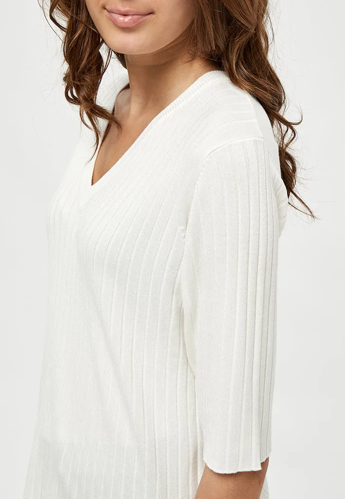 PCTana Rib Pullover - Cloud Dancer