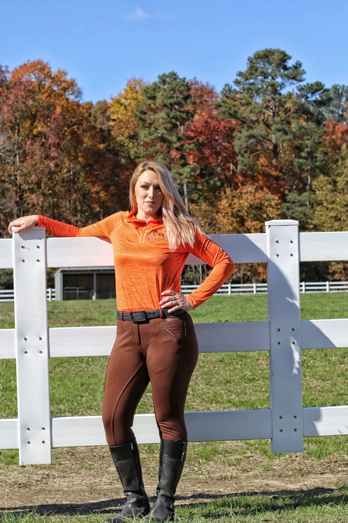 Performance Pull Over | Quarter Zip | 100% Polyester | Orange