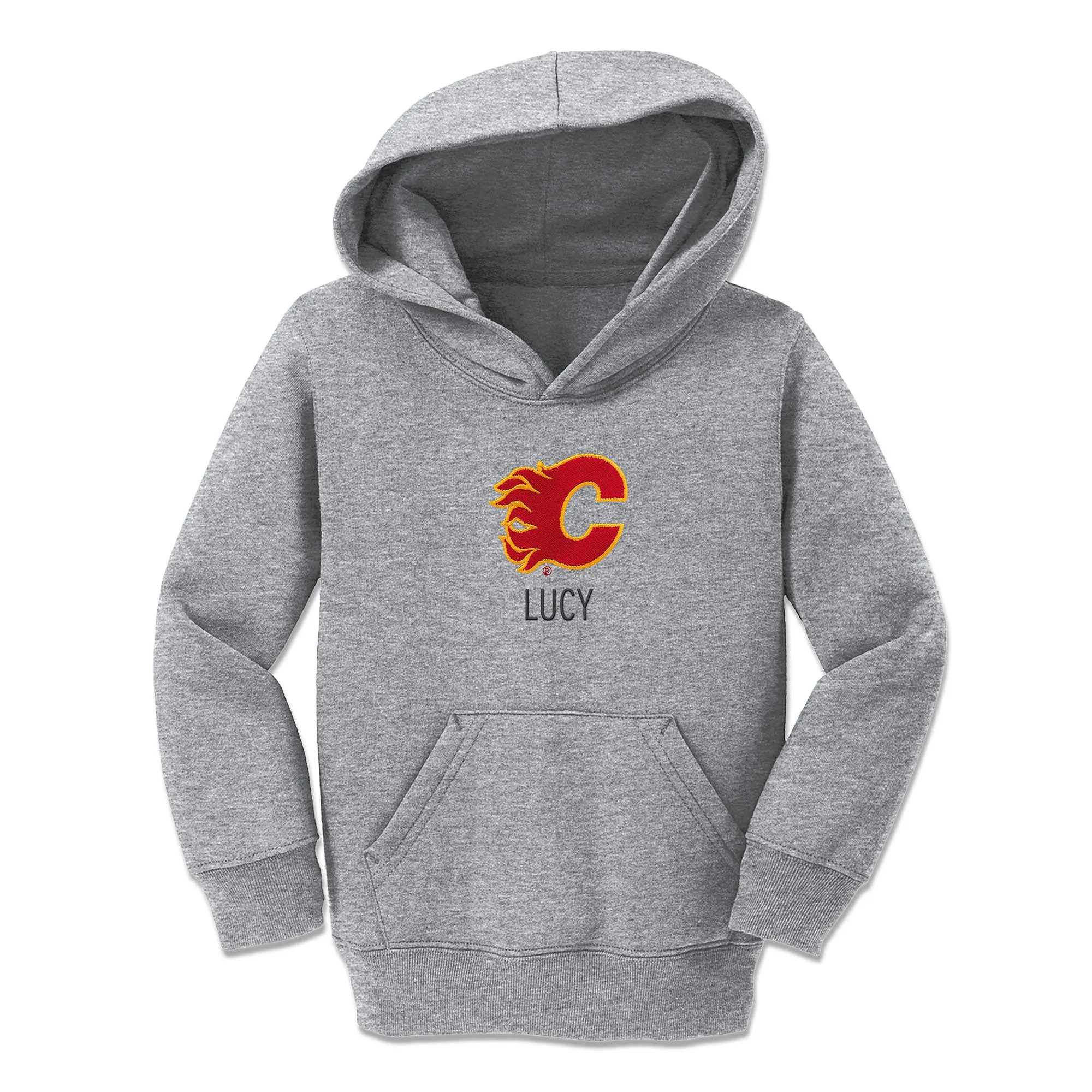 Personalized Calgary Flames Toddler Pullover Hooded Sweatshirt