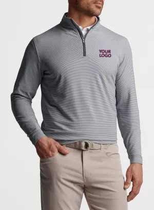 Peter Millar Perth Mini Stripe Stretch Terry Quarter Zips, Iron