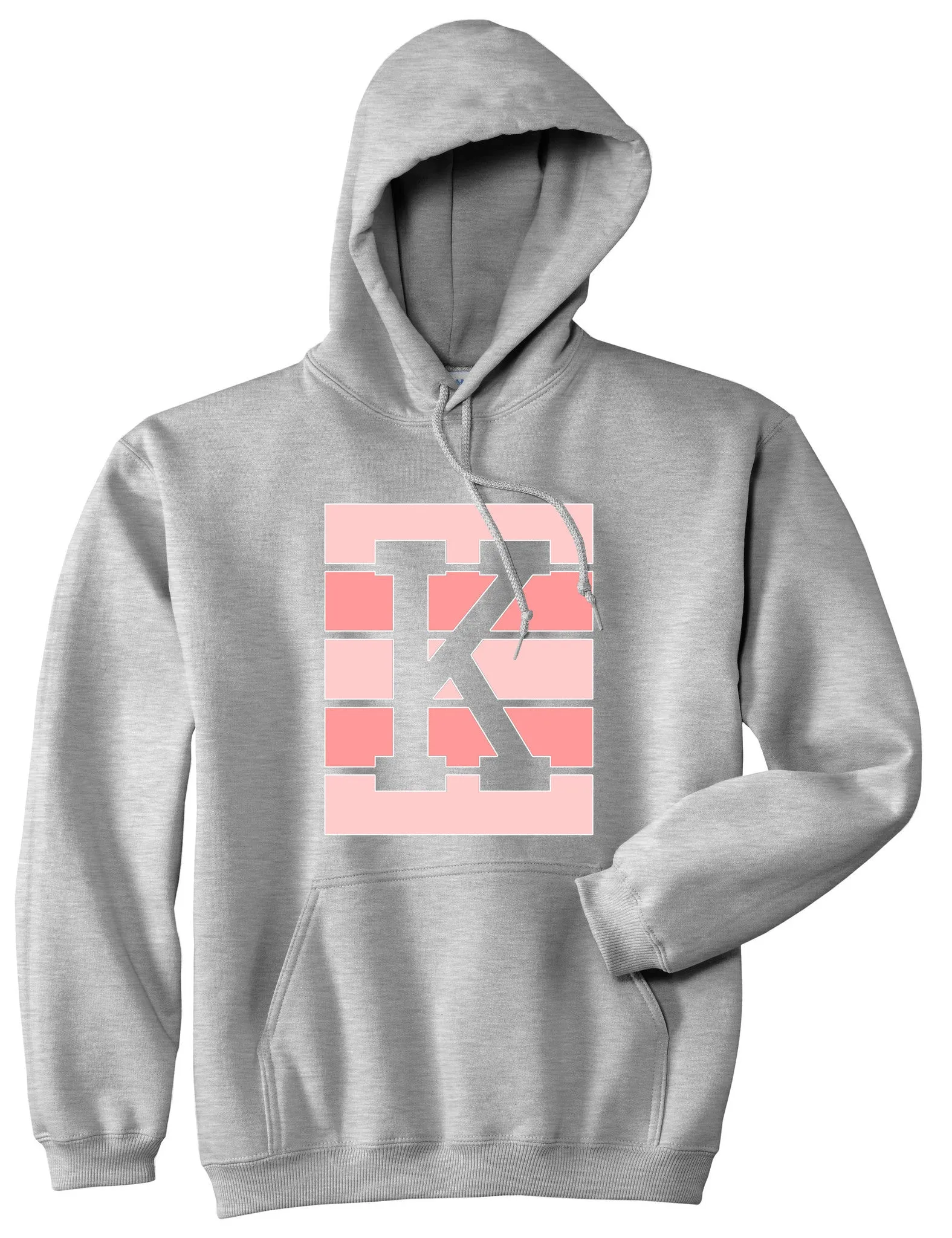 Pink K Blocks Pullover Hoodie